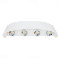 Outdoor LED Wall Lamp Waterproof 6W Up and Down Lighting Indoor Double-Head Curved Wall Light Modern Bedroom Warm White Light