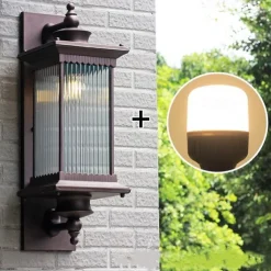 Outdoor Light Fixtures Wall Mount Aluminium Waterproof IP65 Exterior Wall Lantern30W Anti-Rust Outside Black Wall Sconce Porch Lights for House Garage, Doorway Warm White 85-265V