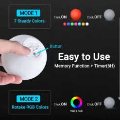 Outdoor Light 1X 2X 6X IP68 Waterproof RGB LED For Swimming Pool Floating Ball Lamp RGB Home Garden KTV Bar Wedding Party Decorative Holiday Summer Lighting