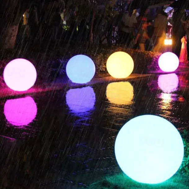 Outdoor Light 1X 2X 6X IP68 Waterproof RGB LED For Swimming Pool Floating Ball Lamp RGB Home Garden KTV Bar Wedding Party Decorative Holiday Summer Lighting