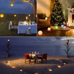 Outdoor Light 1X 2X 6X IP68 Waterproof RGB LED For Swimming Pool Floating Ball Lamp RGB Home Garden KTV Bar Wedding Party Decorative Holiday Summer Lighting