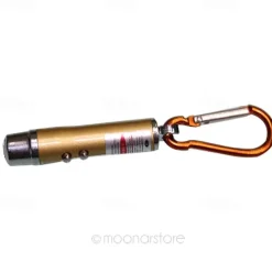 Outdoor Mini Climbing Buckle Laser Pen Pointer - 3pcs LED Flashlight & UV Black Light Torch with Keychain for Camping (Random Color)