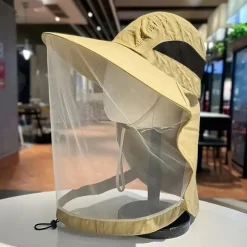 Outdoor Mosquito Proof Hat Men'S And Women'S Fishing Hat Face Covering Sun Protection Breathable Mesh Mask Night Fishing Insect And Bee Prevention Beekeeping Hat