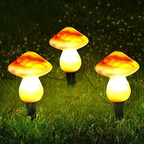 Outdoor Mushroom Solar Garden Lights Waterproof Garden Light 3LED Holiday Patio Decoration Lawn Courtyard Street Landscape Decoration Light