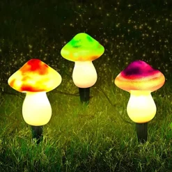 Outdoor Mushroom Solar Garden Lights Waterproof Garden Light 3LED Holiday Patio Decoration Lawn Courtyard Street Landscape Decoration Light