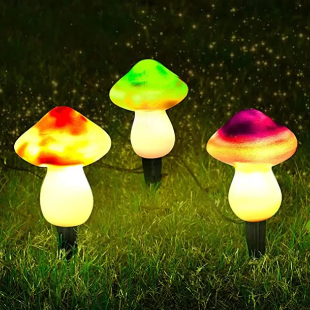 Outdoor Mushroom Solar Garden Lights Waterproof Garden Light 3LED Holiday Patio Decoration Lawn Courtyard Street Landscape Decoration Light
