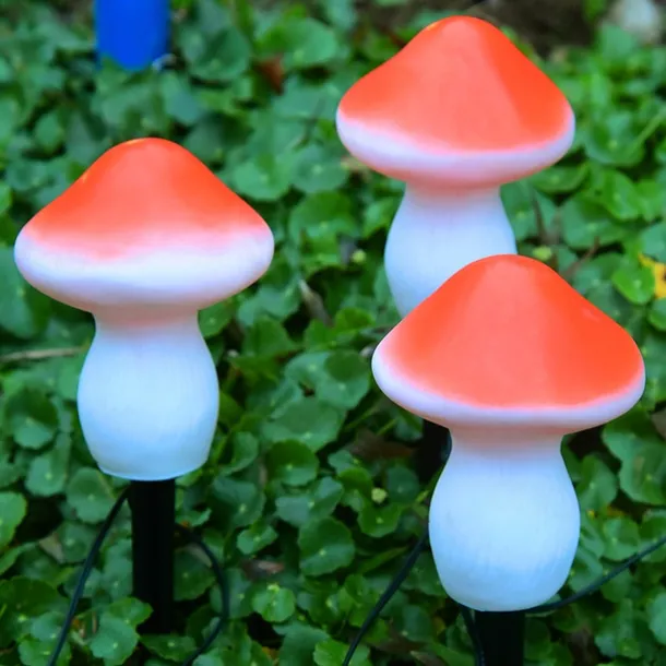 Outdoor Mushroom Solar Garden Lights Waterproof Garden Light 3LED Holiday Patio Decoration Lawn Courtyard Street Landscape Decoration Light