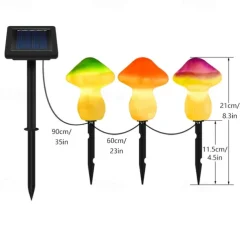 Outdoor Mushroom Solar Garden Lights Waterproof Garden Light 3LED Holiday Patio Decoration Lawn Courtyard Street Landscape Decoration Light