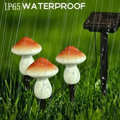 Outdoor Mushroom Solar Garden Lights Waterproof Garden Light 3LED Holiday Patio Decoration Lawn Courtyard Street Landscape Decoration Light