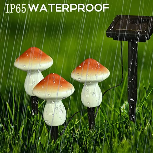 Outdoor Mushroom Solar Garden Lights Waterproof Garden Light 3LED Holiday Patio Decoration Lawn Courtyard Street Landscape Decoration Light