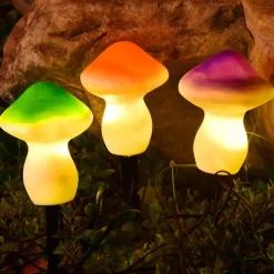 Outdoor Mushroom Solar Garden Lights Waterproof Garden Light 3LED Holiday Patio Decoration Lawn Courtyard Street Landscape Decoration Light