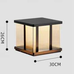 Outdoor Post Lamp Aluminum LED Pillar Post Lantern Column Light Fixture for Yard Entrance Garden 110-240V 20W