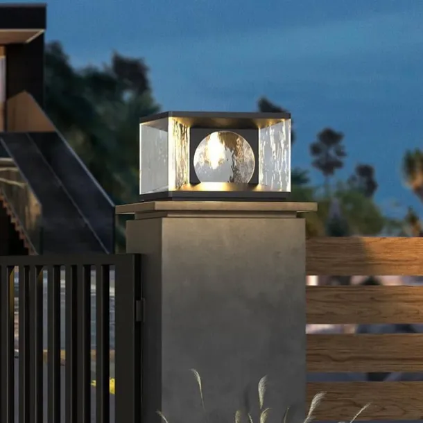 Outdoor Post Lights Fixture Modern Yard Entry Outdoor Column Lights with Stainless Steel Housing Patio Pillar Lights 110-240V 20W