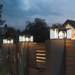 Outdoor Post Lights Fixture Modern Yard Entry Outdoor Column Lights with Stainless Steel Housing Patio Pillar Lights 110-240V 20W