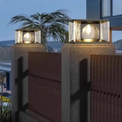 Outdoor Post Lights Fixture Modern Yard Entry Outdoor Column Lights with Stainless Steel Housing Patio Pillar Lights 110-240V 20W