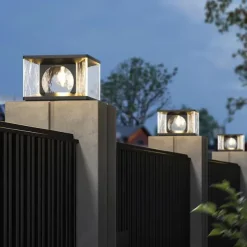 Outdoor Post Lights Fixture Modern Yard Entry Outdoor Column Lights with Stainless Steel Housing Patio Pillar Lights 110-240V 20W