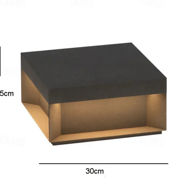 Outdoor Post Lights Retro Outdoor LED Deck Fence Cap Light for Patio Garden Decoration Fence Lights Warm White Stainless Steel Black Exterior Pillar 110-240V