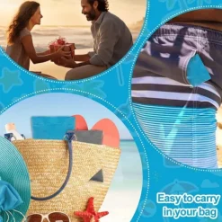 Outdoor Sand Removal Bag, Beach Sand Cleaning Towel, Quick-Dry Exfoliating Towel for Sand Removal, Reusable Sand-Free Bag for Beach, Vacation, Camping Essentials