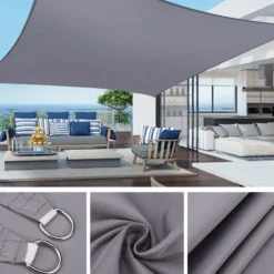 Outdoor Shade Sail Spot Thickened Polyester Oxford Cloth Waterproof Quadrilateral Sail Uv-Resistant Canopy Awning