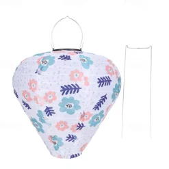 Outdoor Solar Decorative Lanterns Hanging With Hook Waterproof Built-In Battery Automatic Lighting Nylon Material For Yard Garden Lamp