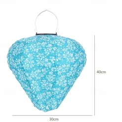 Outdoor Solar Decorative Lanterns Hanging With Hook Waterproof Built-In Battery Automatic Lighting Nylon Material For Yard Garden Lamp