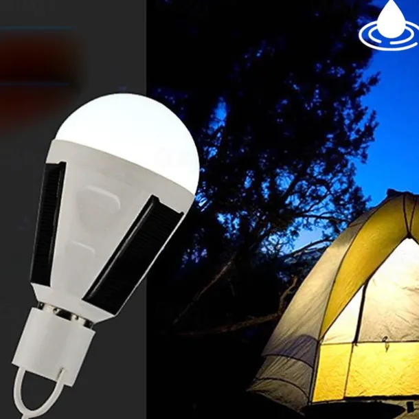 Outdoor Solar Emergency Light Waterproof Bulb Solar Energy Saving Light Bulb Outdoor Lights