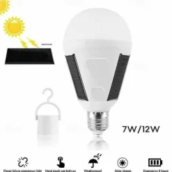 Outdoor Solar Emergency Light Waterproof Bulb Solar Energy Saving Light Bulb Outdoor Lights