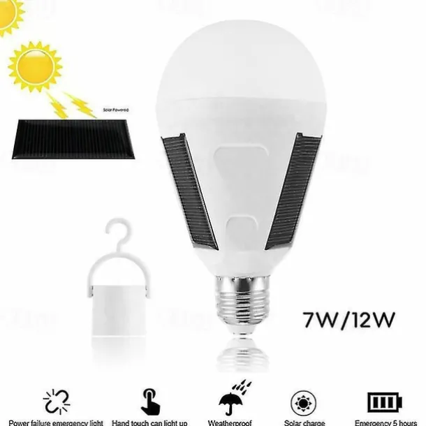 Outdoor Solar Emergency Light Waterproof Bulb Solar Energy Saving Light Bulb Outdoor Lights