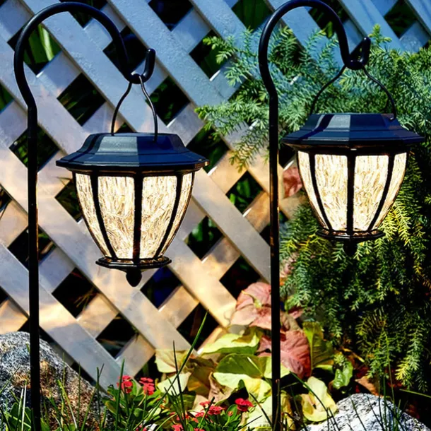 Outdoor Solar Garden Hanging Lantern Light Super Waterproof Solar Wall Lamp Villa Porch Courtyard Decoration Atmosphere Lights