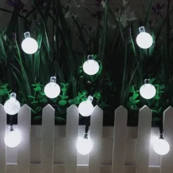 Outdoor Solar Globe String Lights, 10M 50 LEDs Waterproof Crystal Ball Lights with 8 Modes for Christmas, Wedding, Garden, Lawn, Party & Patio Decorations