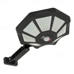 Outdoor Solar Lights 168LED 6500K Foodlight from Dusk to Dawn, IP66 Waterproof Parking Lot Lights with Motion Sensor