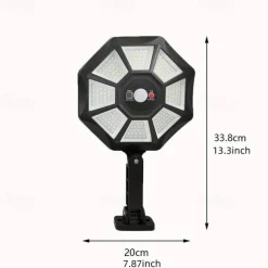 Outdoor Solar Lights 168LED 6500K Foodlight from Dusk to Dawn, IP66 Waterproof Parking Lot Lights with Motion Sensor