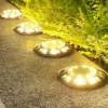Outdoor Solar Lights Solar Ground Light 16 LED Upgraded Outdoor Waterproof Bright in-Ground Light for Garden Walkway Yard Patio