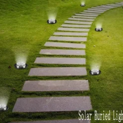 Outdoor Solar Lights Solar Ground Light 16 LED Upgraded Outdoor Waterproof Bright in-Ground Light for Garden Walkway Yard Patio