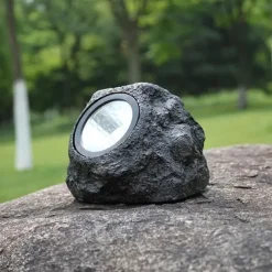 Outdoor Solar Pathway Spot Lights Rock Garden Light Waterproof for Walkway Yard Garland Lighting