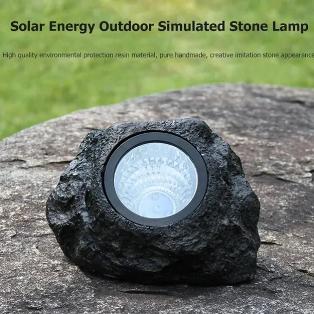 Outdoor Solar Pathway Spot Lights Rock Garden Light Waterproof for Walkway Yard Garland Lighting