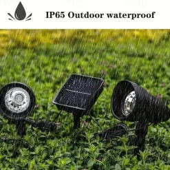 Outdoor Solar Power Spot Light IP65 Waterproof 2 In 1 Solar Focused Light for Garden Pool Area Trees Ponds Yard Decoration Landscape Lighting