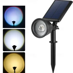 Outdoor Solar Spotlight - Waterproof Pathway Garden Spotlights, Solar Sunset Projection Lights for Lawn, Park, Terrace & Landscape Decoration