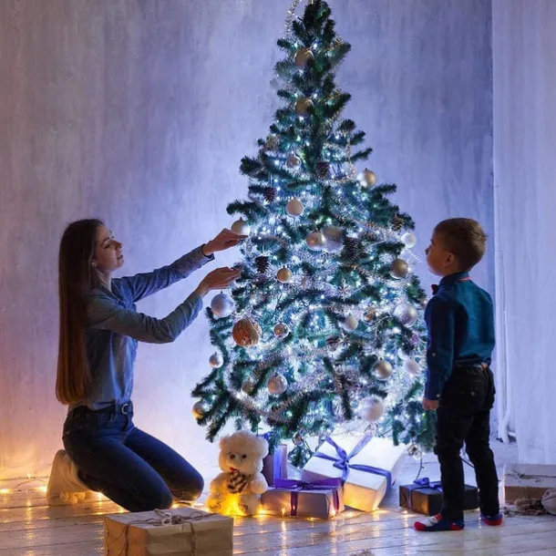 Outdoor Solar String Lights 100M 800LED 50M 500LED Upgraded Fairy Christmas String Lights Ambiance Lighting for Outdoor Patio Lawn Remote Control Memory Function IP65 Waterproof Garden Light