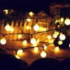 Outdoor Solar String Light Solar LED String Lights Matte Bulb Warm White Colorful White 8 Mode Outdoor Waterproof 7M 50LEDs Fairy Lights Christmas Wedding Holiday Decoration Lights Garden Light