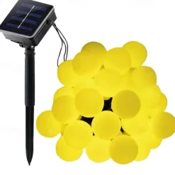 Outdoor Solar String Light Solar LED String Lights Matte Bulb Warm White Colorful White 8 Mode Outdoor Waterproof 7M 50LEDs Fairy Lights Christmas Wedding Holiday Decoration Lights Garden Light