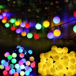 Outdoor Solar String Light Solar LED String Lights Matte Bulb Warm White Colorful White 8 Mode Outdoor Waterproof 7M 50LEDs Fairy Lights Christmas Wedding Holiday Decoration Lights Garden Light