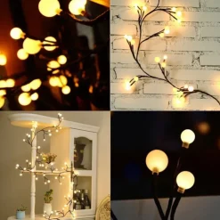 Outdoor Solar String Light Solar LED String Lights Matte Bulb Warm White Colorful White 8 Mode Outdoor Waterproof 7M 50LEDs Fairy Lights Christmas Wedding Holiday Decoration Lights Garden Light