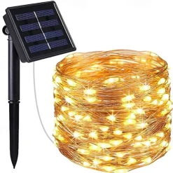 Outdoor Solar String Light LED Fairy Lights Garden Lights 10M 20M IP65 Holiday Lights 100Leds 200Leds For Christmas New Year Garland Decor Warm White Lighting LED Solar Garden Light