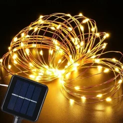 Outdoor Solar String Light LED Fairy Lights Garden Lights 10M 20M IP65 Holiday Lights 100Leds 200Leds For Christmas New Year Garland Decor Warm White Lighting LED Solar Garden Light