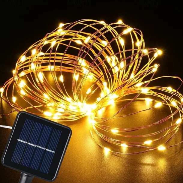 Outdoor Solar String Light LED Fairy Lights Garden Lights 10M 20M IP65 Holiday Lights 100Leds 200Leds For Christmas New Year Garland Decor Warm White Lighting LED Solar Garden Light