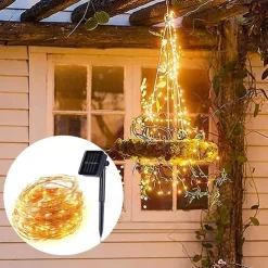 Outdoor Solar String Light LED Fairy Lights Garden Lights 10M 20M IP65 Holiday Lights 100Leds 200Leds For Christmas New Year Garland Decor Warm White Lighting LED Solar Garden Light