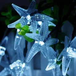 Outdoor Solar String Light Solar String Lights 8 Modes Outdoor Waterproof 7M-50LEDs 6.5M-30LEDs Ocean Stars Fairy String Lights Wedding Garden Holiday Home Decoration LED Solar Garden Light