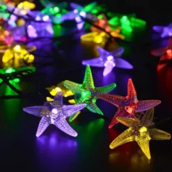 Outdoor Solar String Light Solar String Lights 8 Modes Outdoor Waterproof 7M-50LEDs 6.5M-30LEDs Ocean Stars Fairy String Lights Wedding Garden Holiday Home Decoration LED Solar Garden Light