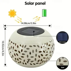 Outdoor Solar Table Garden Lights Dancing Flickering Flame Lamp Retro Metal Lamp For Patio Garden Pathway Yard Decor Lighting 1X